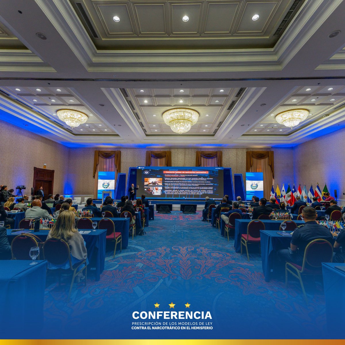 Este día, se llevó a cabo la Conferencia Internacional “Prescripción de los modelos de ley contra el narcotráfico en el hemisferio”, que reúne a autoridades y expertos de El Salvador, Costa Rica, Guatemala, Panamá, México, República Dominicana, Ecuador, Brasil, Paraguay,
