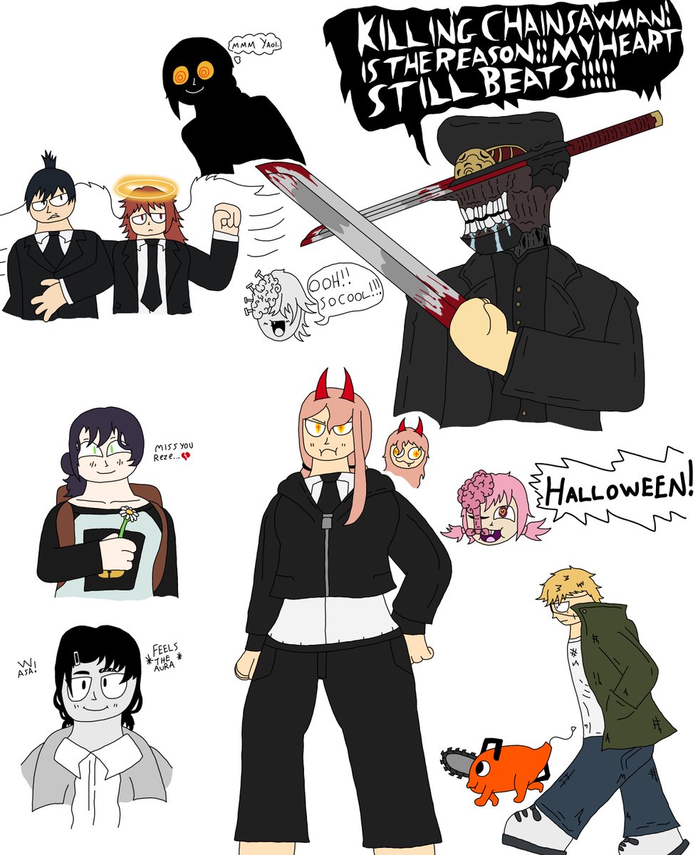 CrazyRh1no's tweet photo. It's been an emotional few hours for me and a friend we read the last chapter together and cried so I did one of my doodle streams to make them feel better it was fun I'll miss Chainsaw man it was a good run. ❤️
#chainsawnan232 #Chainsawman #チェンソーマン https://t.co/x21fgaXqW2