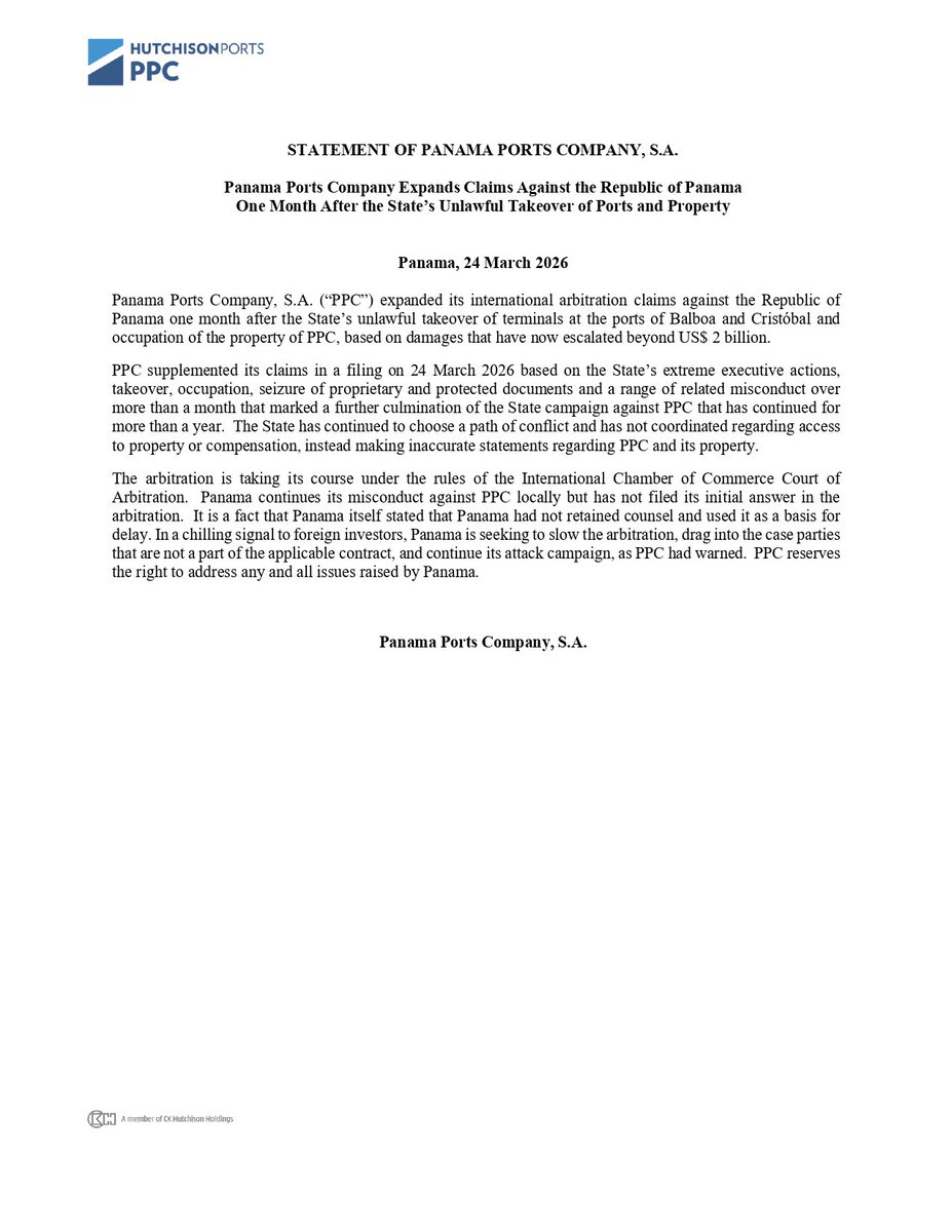 Hutchison Ports PPC tweet media