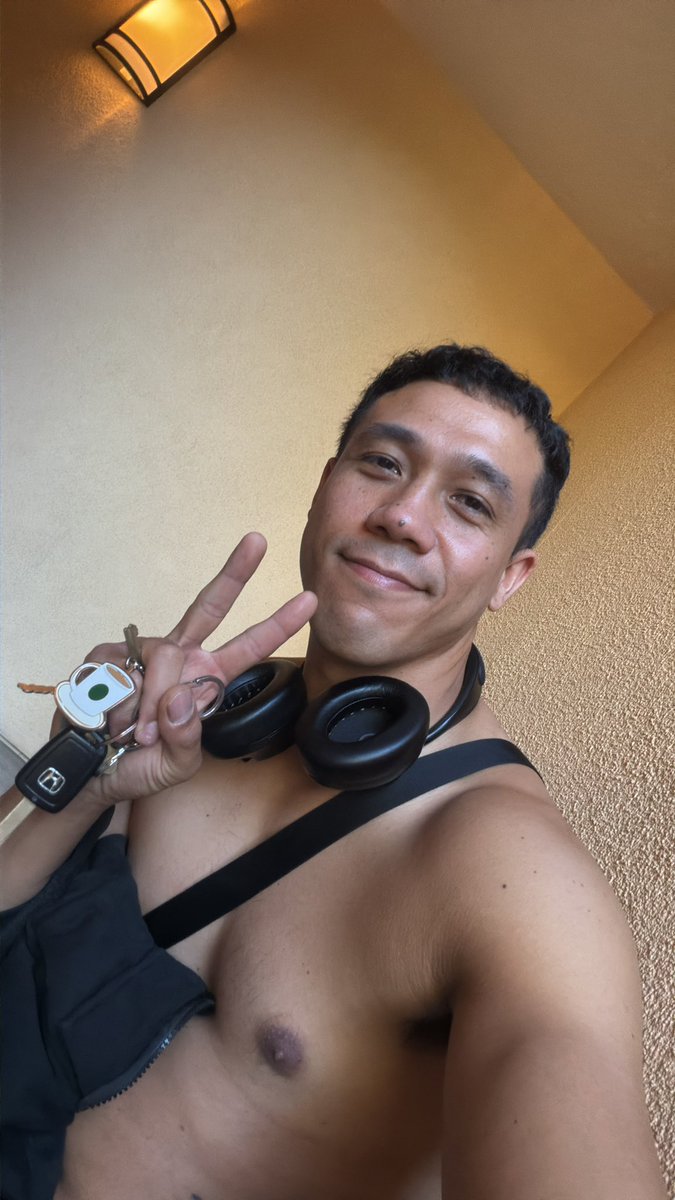 Shaved, and musty from my workout. 🙂