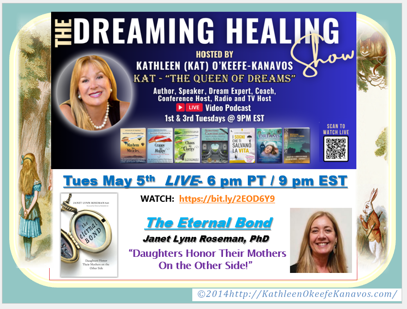 KathleenKanavos's tweet image. Mother #death is unique, significant &amp;amp; includes #dreams &amp;amp; #supernatural signs.@LlewellynBooks author @DancejanJanet , therapist/healer knows why this Eternal Bond loss is different.  
@BooksGS3 @WritingRobot @writingoutlook @DV7radio @RedefineDeath