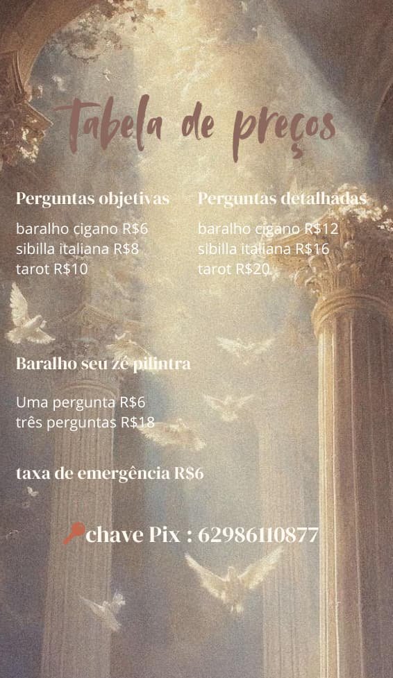 kissidaneker's tweet image. mesa aberta agora!! tiragens imediatas e bem detalhadas 🔮🌙✨️💃🏻

wa.me/62986110877

#mesaaberta #tarot #tarologa #cartomante #baralhocigano #consulente #espiritualidade #tarotonline #cartomancia #tarotbrasil #tiragem #viral