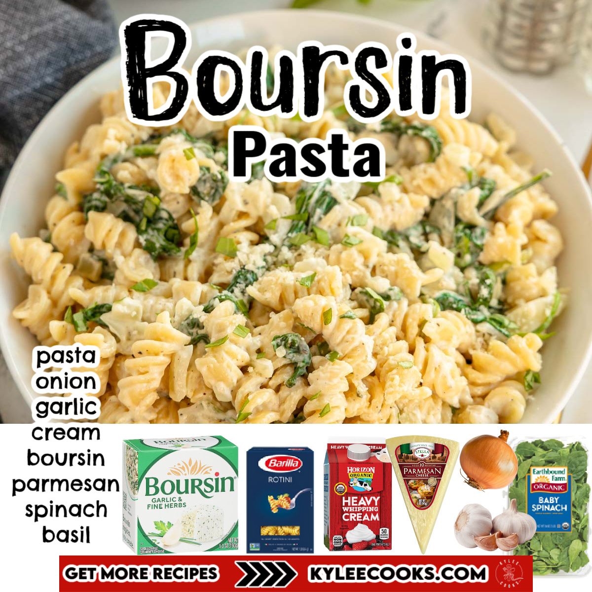 kyleecooks's tweet image. ⭐ CREAMY BOURSIN PASTA ⭐ Enjoy a rich and creamy dinner with this Boursin Pasta recipe. Perfect for busy weeknights! #CreamyPasta #EasyRecipe #kyleecooks kyleecooks.com/boursin-pasta/