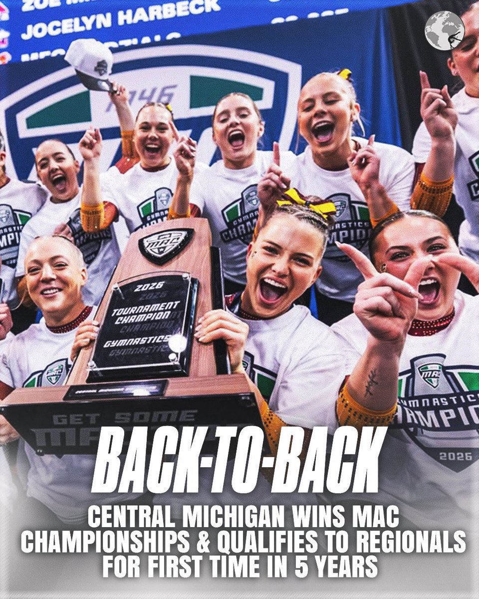Central Michigan wins the MAC Championships title for the 2nd straight season 🏆 They officially rank #31 in the nation and will make their FIRST regionals appearance since 2021 🤩