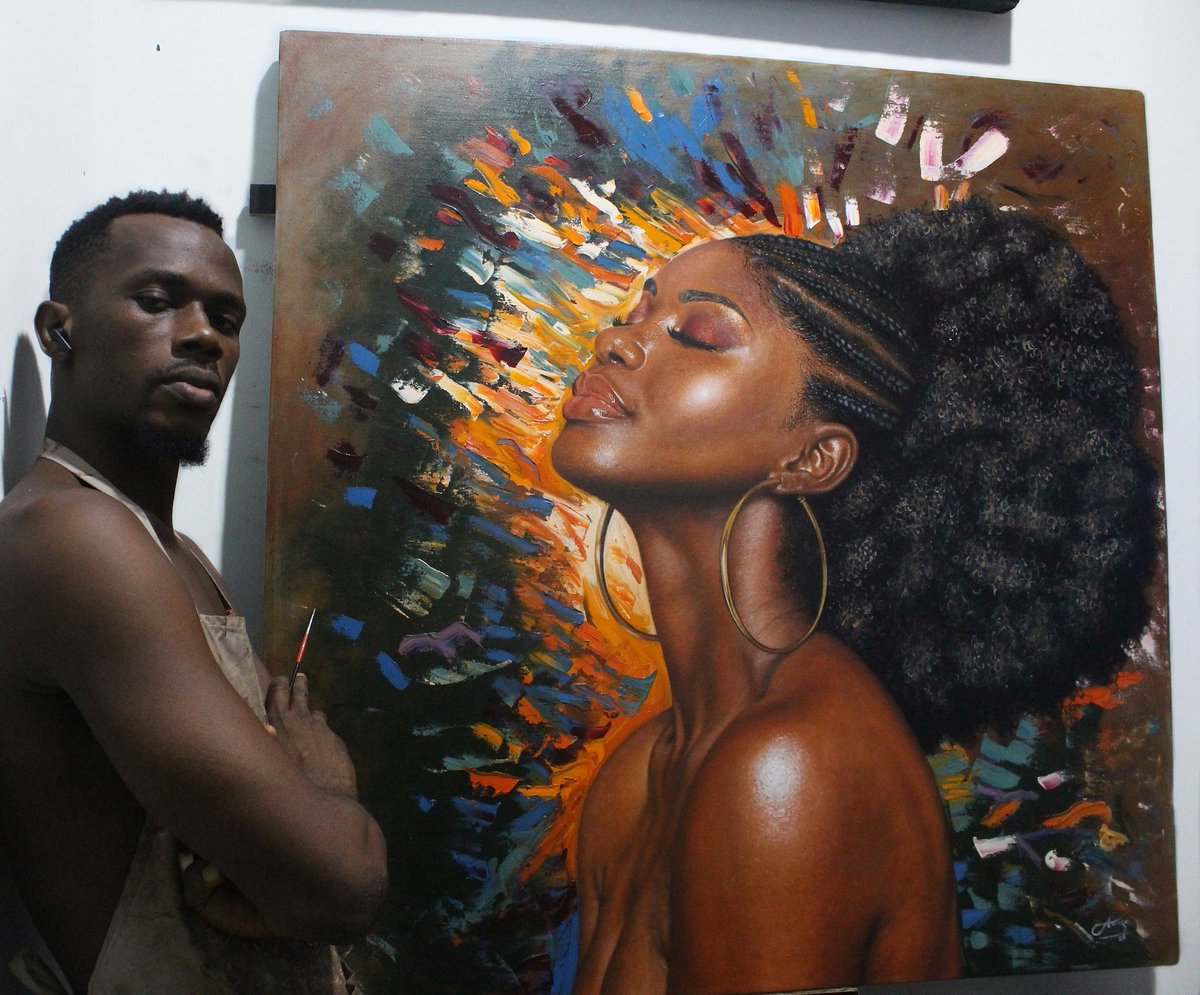 I want my new painting to go viral, please like and Repost and help a brother 🙏🏾🎨don't scroll pass😭