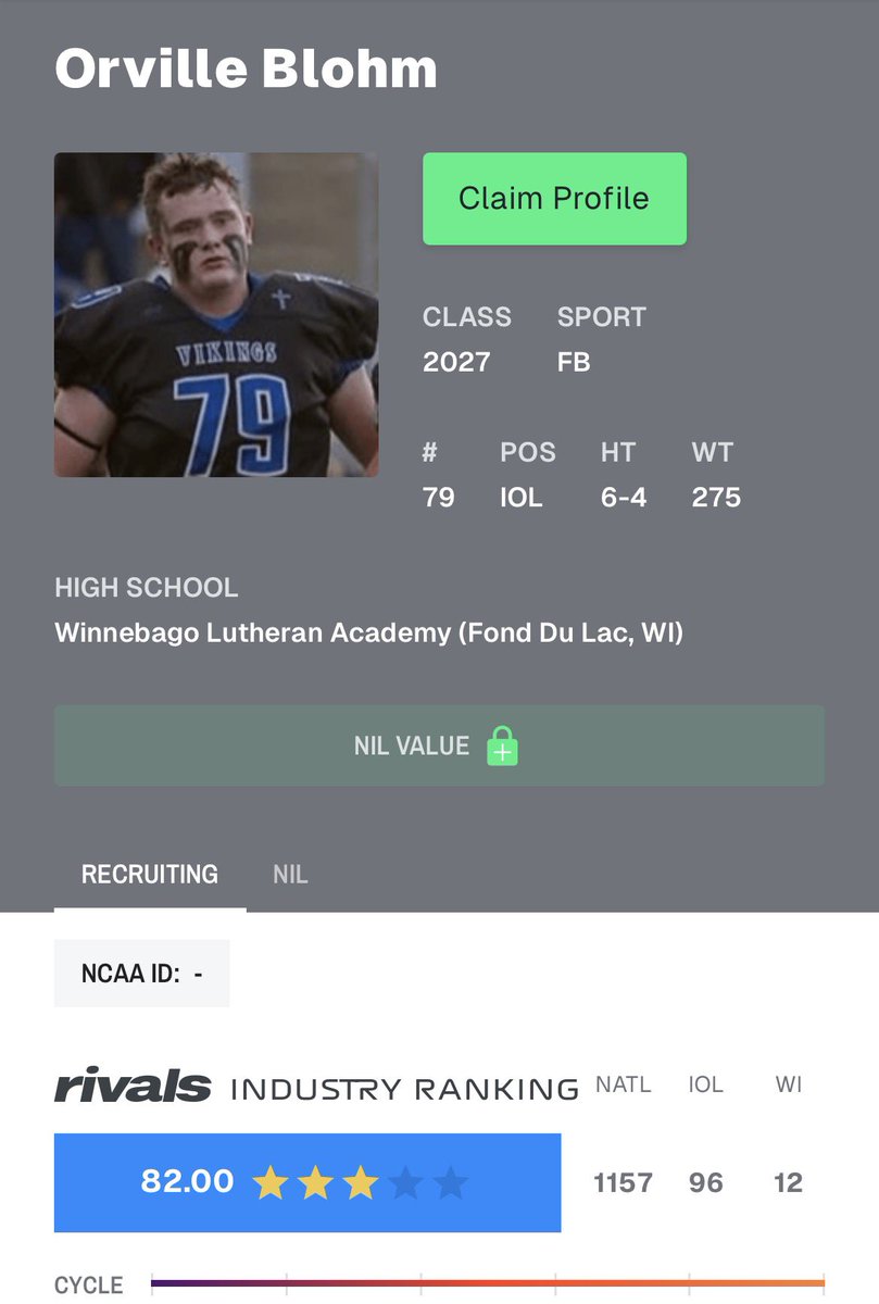 Orville Blohm 2027 3⭐️ tweet media