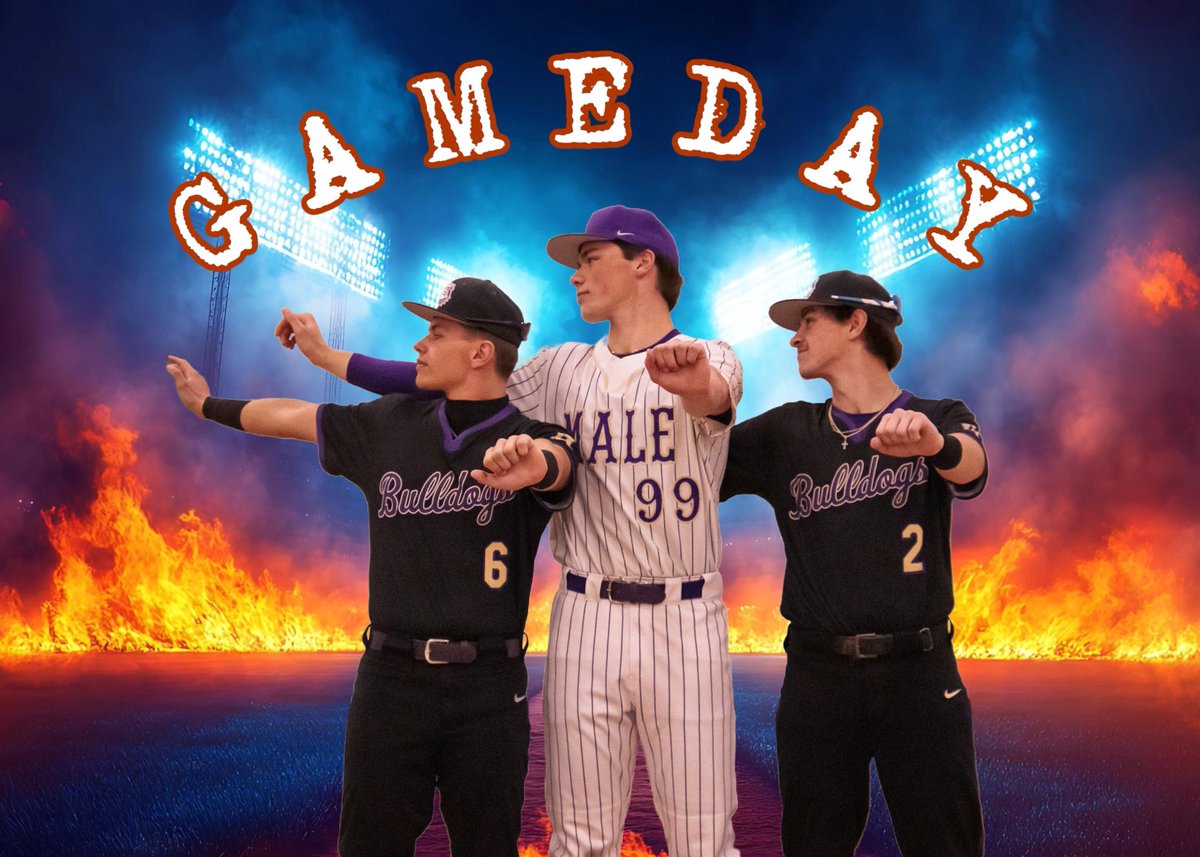 MaleHSBaseball1's tweet photo. Bulldogs win by a score of 5-2 over #3 Ballard and move to 6-0 on the season. @KellenGoodman8 got the W and went 5IP, 2H, 2ER, 2BB, and 7K’s. @TrentonM0rris22 earned the save and went 1-1 w/3 RBI, @cameronlevey27 was 2-4. We travel to Anderson Cty. Friday night.🟣🟡⚾️ #ForThe# https://t.co/wyREatkFE6