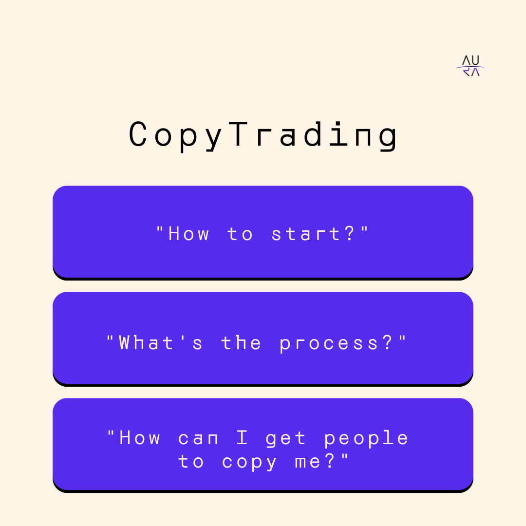 RealAuraDEX's tweet photo. Thinking of startig out in CopyTrading?

The process is something like this:
1. Get past through the evaluation
2. Then you start your process of trading
3. Deliver results, and voilá!

Now, it's your turn to apply, and be our next CopyTrader!

#web3 #defi #trading #daytrader https://t.co/dGTr6bXstT