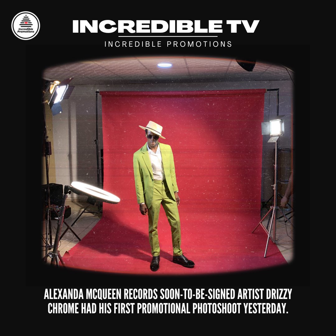 Alexanda McQueen Records soon-to-be-signed artist Drizzy Chrome had his first promotional photoshoot yesterday. 📸✨