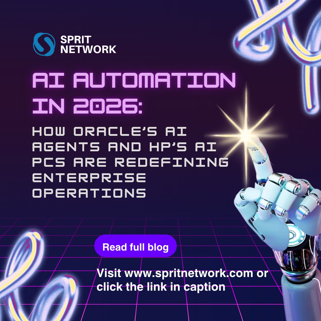 spritnetwork's tweet photo. AI is no longer the future, it’s the present driving enterprise transformation.

👉 Read the full blog : https://t.co/JQucl97WPp

#AIAutomation #ArtificialIntelligence #DigitalTransformation #EnterpriseAI #CyberSecurity #FutureOfWork #AITrends #BusinessInnovation https://t.co/3VyKViIMRk