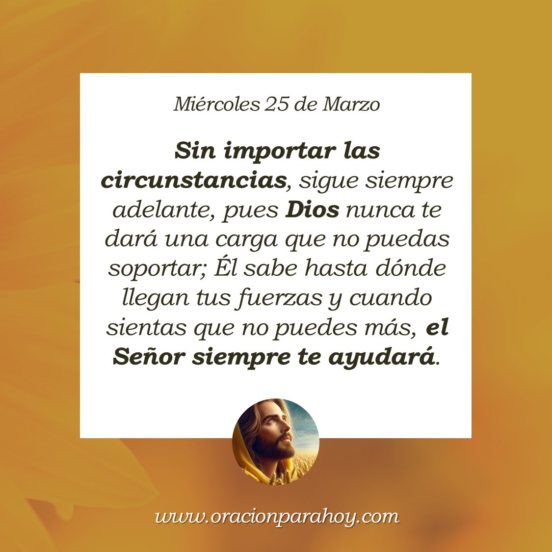 Oración para hoy 25 de marzo: oracionparahoy.com/2026/01/paz.ht… ✨