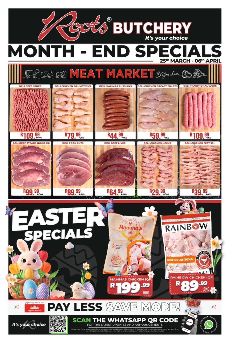 RootsButchery's tweet photo. Month-End and Easter Specials are HERE! https://t.co/xb46zEiOYw