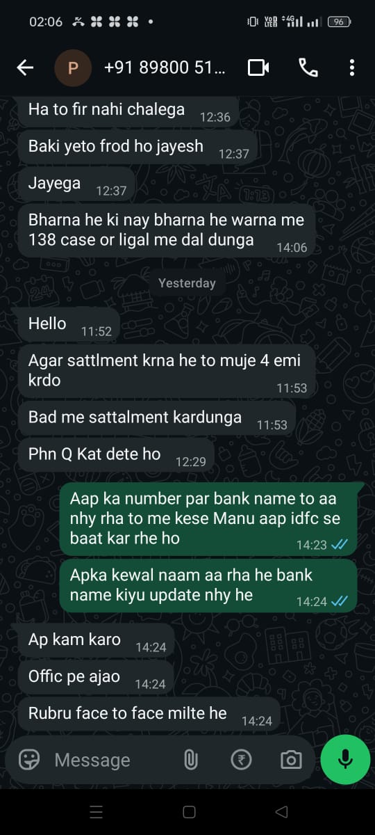 lawyerpanel003's tweet image. random hours. This is harassment and a clear violation of user rights. Kindly activate DND on my registered number and stop this nuisance immediately #StopSpam #DND #harassment #rbipolicyGetting constant spam calls &amp;amp; messages from
@RBI 
@IDFCFIRSTBank 
@MSJEGOI