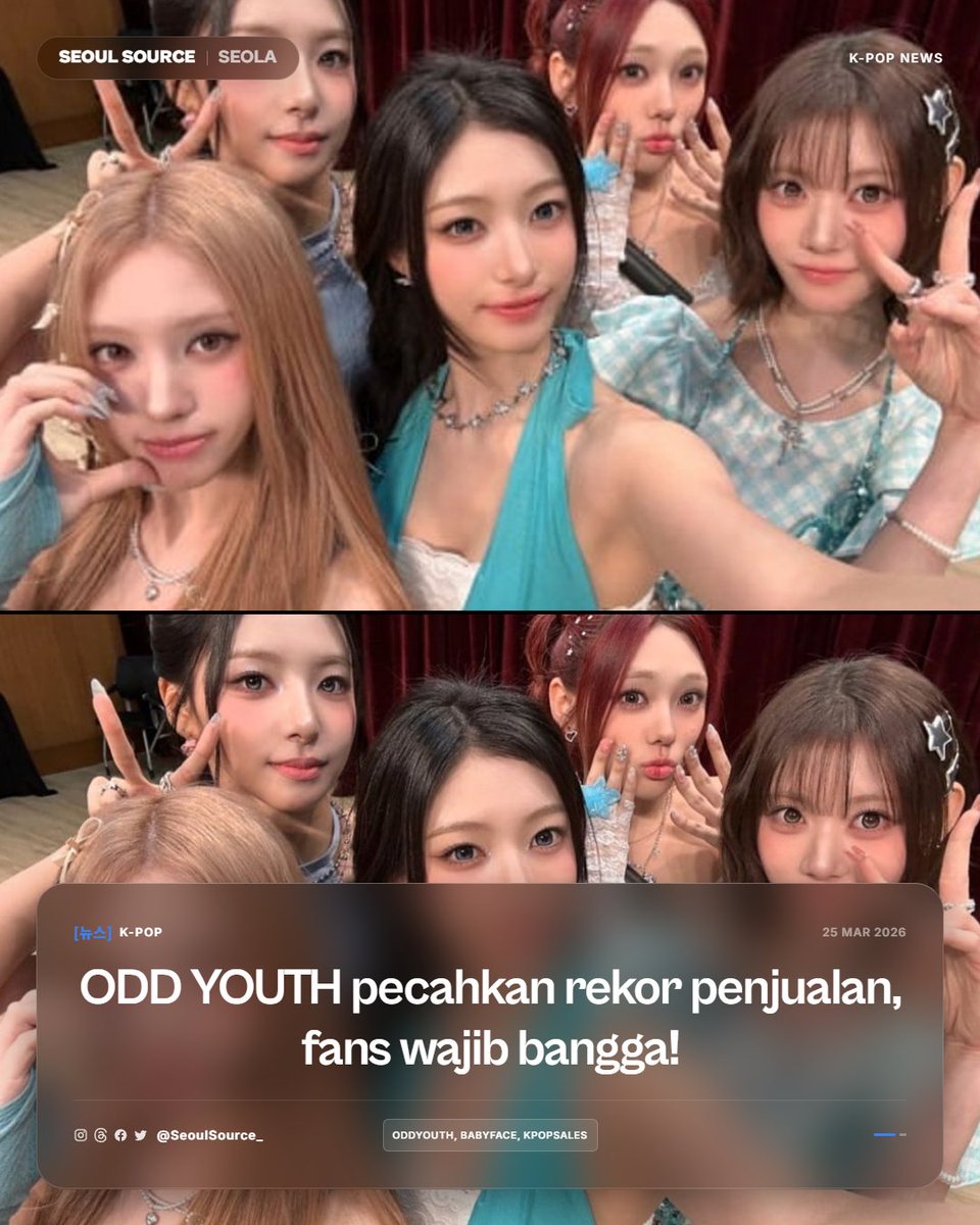 kpopdankdramaid's tweet photo. ODD YOUTH pecahkan rekor penjualan dengan "Babyface"! Siap-siap fan event seru 17 April, ada LoL 5v5 bareng member! #ODDYOUTH #Babyface #KpopSales

 Read More: https://t.co/CsKfG9JgiT
-Seola https://t.co/MVtGUzYnqr