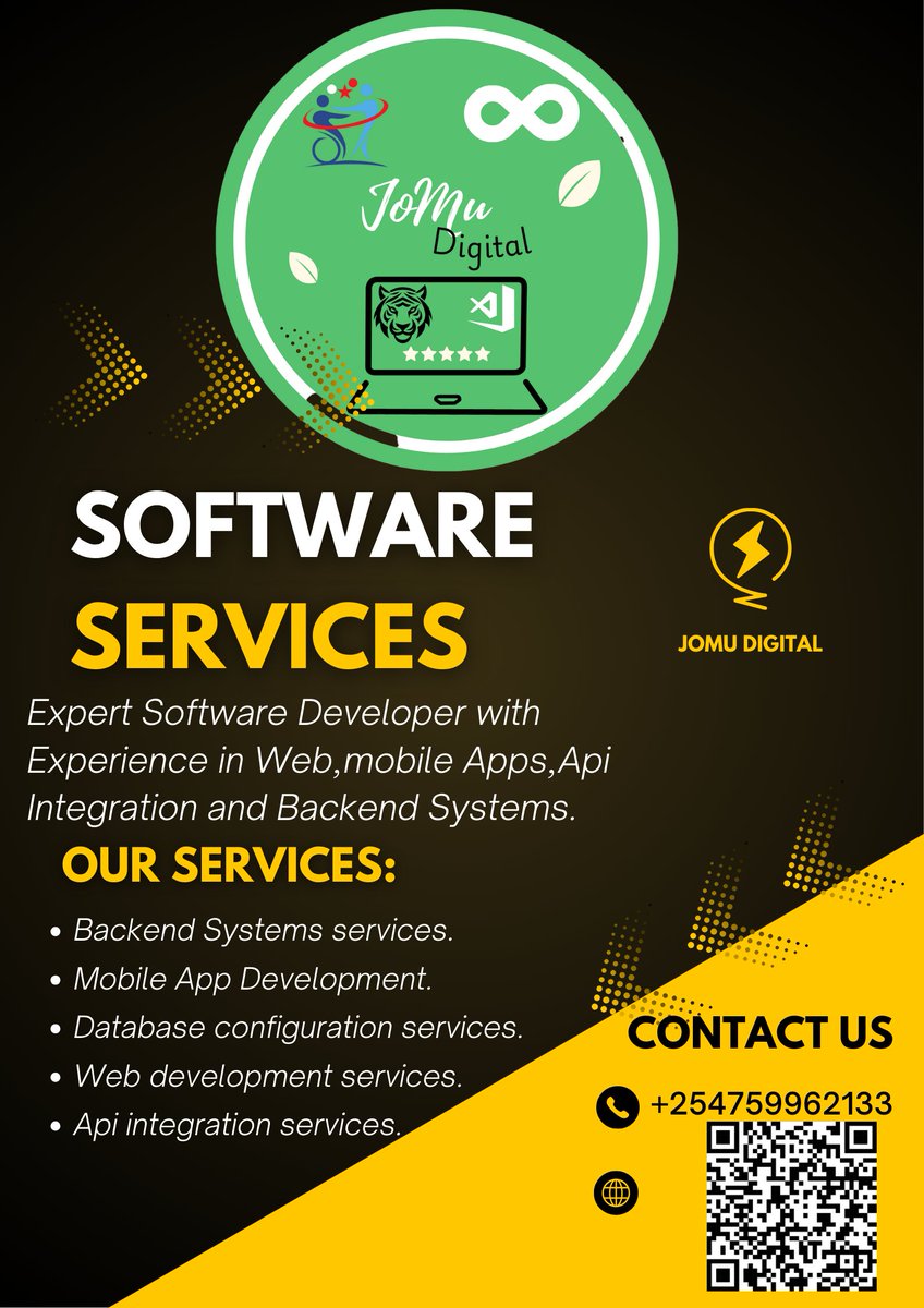 Joselivia5's tweet image. Looking for reliable software solutions?
We build efficient, scalable, and consistent systems — including payment gateways, dynamic websites, and high-performance mobile apps.  #SoftwareDev #WebDev #MobileAppDev #PaymentSystems #CustomSoftware #ScalableSolutions #TechSolutions