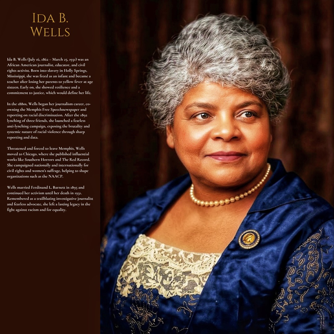 Remembering Ida B. Wells.  
 wikiwand.com/en/Ida_B._Wells