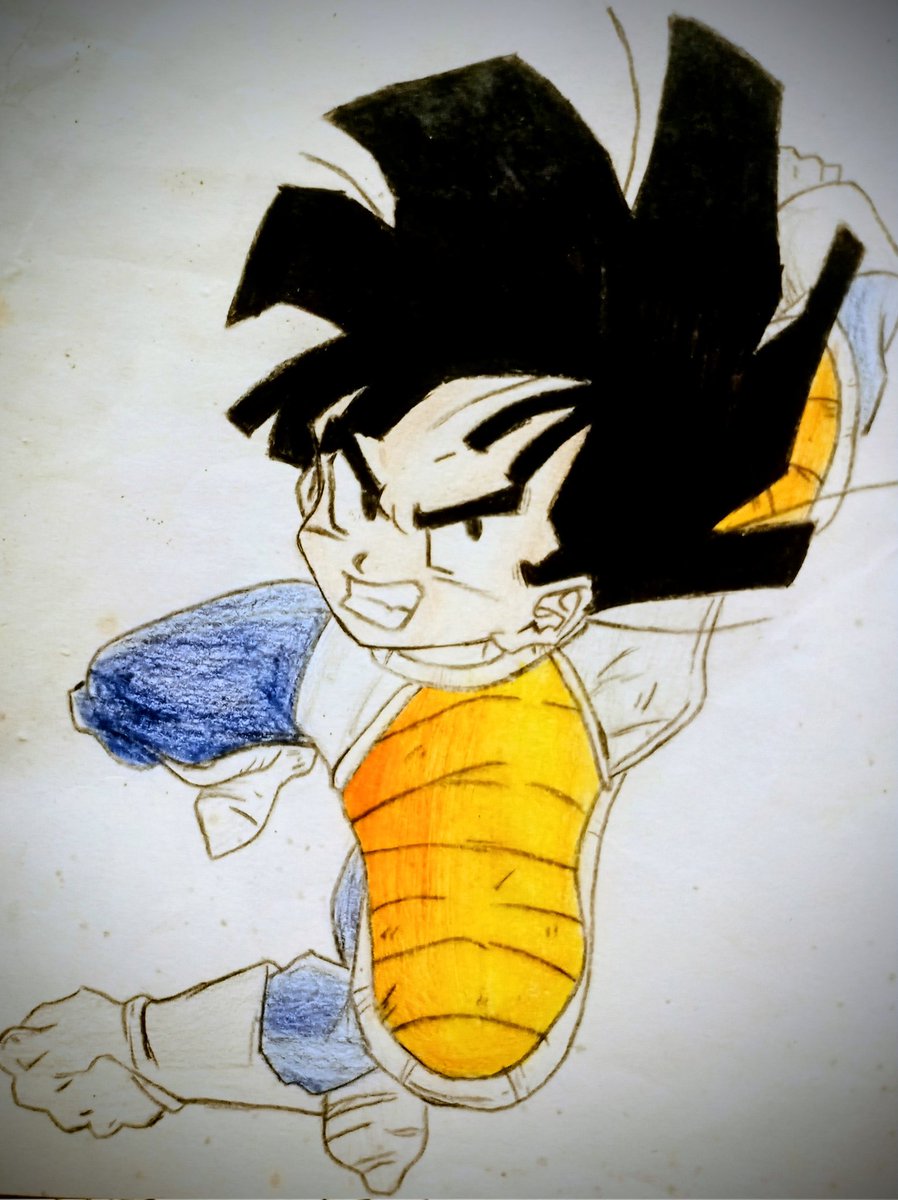 Indigozz7's tweet photo. Uno que hice a los 14 años, para la edad que tengo ahora, eso fue justo en la mitad , nada, eso 

#dibujo #DragonBallOfficial #gohan #dragonballz https://t.co/eQeLEKo9pV