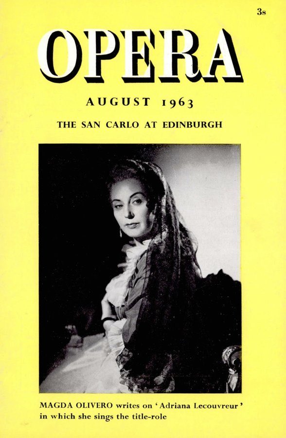 operamagazine's tweet photo. Destined for one of the longest careers in operatic history - one of the longest lives too, as she lived to 104 - Magda Olivero was born #OTD in 1910. https://t.co/hEOy9ihkPo