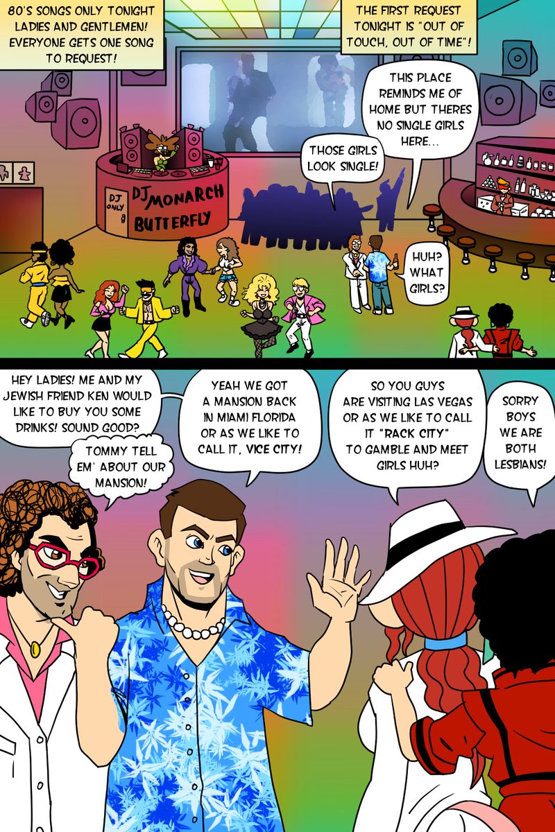 UBOSS DAILIES PAGE 343, i spent to much time trying to get the club lighting right which i never did, so its done now, strobe lights would take hours to draw, i wanted the dance club to be a little darker but it kept being too dark. :/