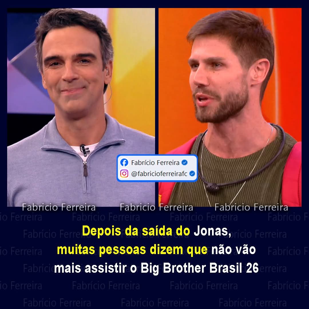 Depois da saída do Jonas, muitas pessoas dizem que não vão mais assistir o BBBrasil 26.  Muita gente já tinha parado de acompanhar o BBB 26 na televisão e agora com Juliano e Gabriela ficando, aumentou a quantidade de gente que fala em parar de assistir o reality da Globo.