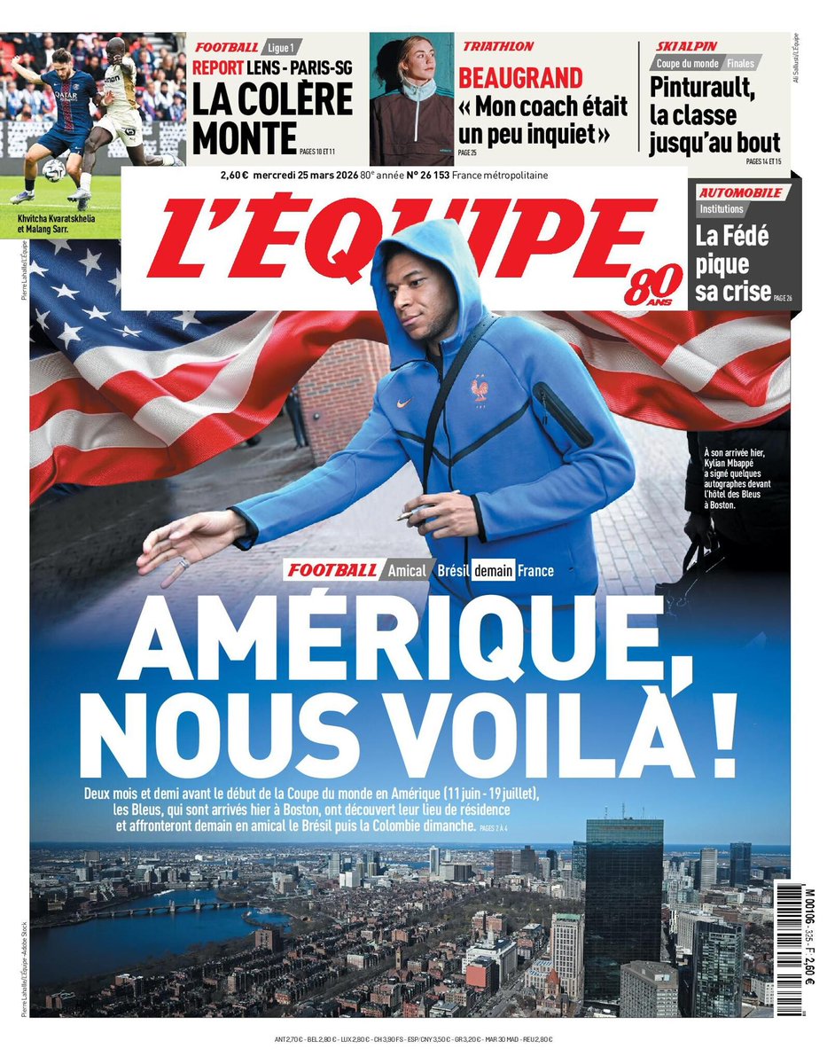JEUX OLYMPIQUES PARIS -1 AN Journal l'équipe du 26 Juillet 2023 EUR 12