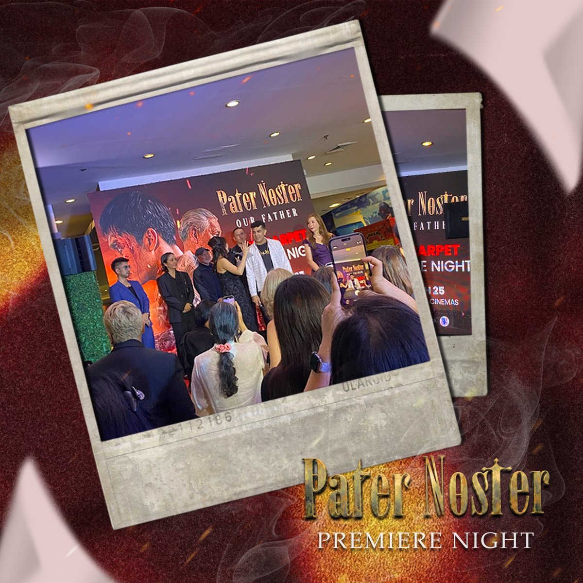 FILACOfficial's tweet photo. A fiery present and groundbreaking Premiere Night indeed! 🔥

Film Aficionados Circle shared an exclusive glimpse of the Pater Noster film by Moutraz Kotrob, Syrian-American Filmmaker, on premiere night at SM Megamall, Building A, Cinema 2. 

#PaterNoster
#FilmAficionadosCircle https://t.co/mtLQGcM2de