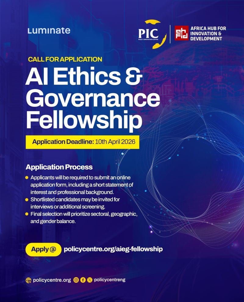 hausaloaded's tweet photo. AI Ethics &amp; Governance Fellowship – Pan-African Program (Fully Virtual) 

Link:https://t.co/SVihds39d0

#AIEthics #Governancefellowship #careers #alert #opportunities #Jobseekers #Jobsnow #Virtualprogram #Onlineprogram https://t.co/XKrM5UgtU1