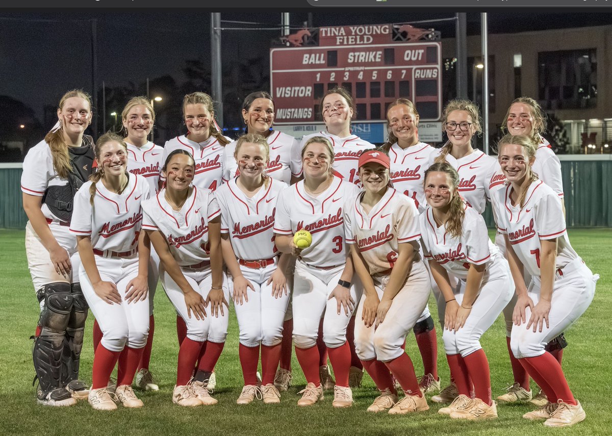 MemStangsBall's tweet photo. Such a thrilling victory! Mustangs get a 13-4 WIN over Stratford. 13 Mustangs Hits! A GRAND SLAM from Cannizaro! Two hits a piece from Vlasak, Cannizaro, Nelson, Borrego & Siblik! DeAnda gets the win from the circle! Way to work together Ladies! Such a team win! We are Mustang Proud!