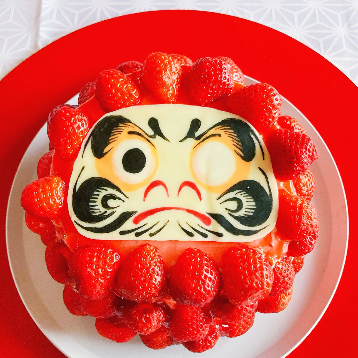 muyami2525's tweet photo. 甥っ子と姪っ子のお祝いケーキ🍓
食べるときに目を入れるよ👁️🖌️ https://t.co/liMFo0gdZW