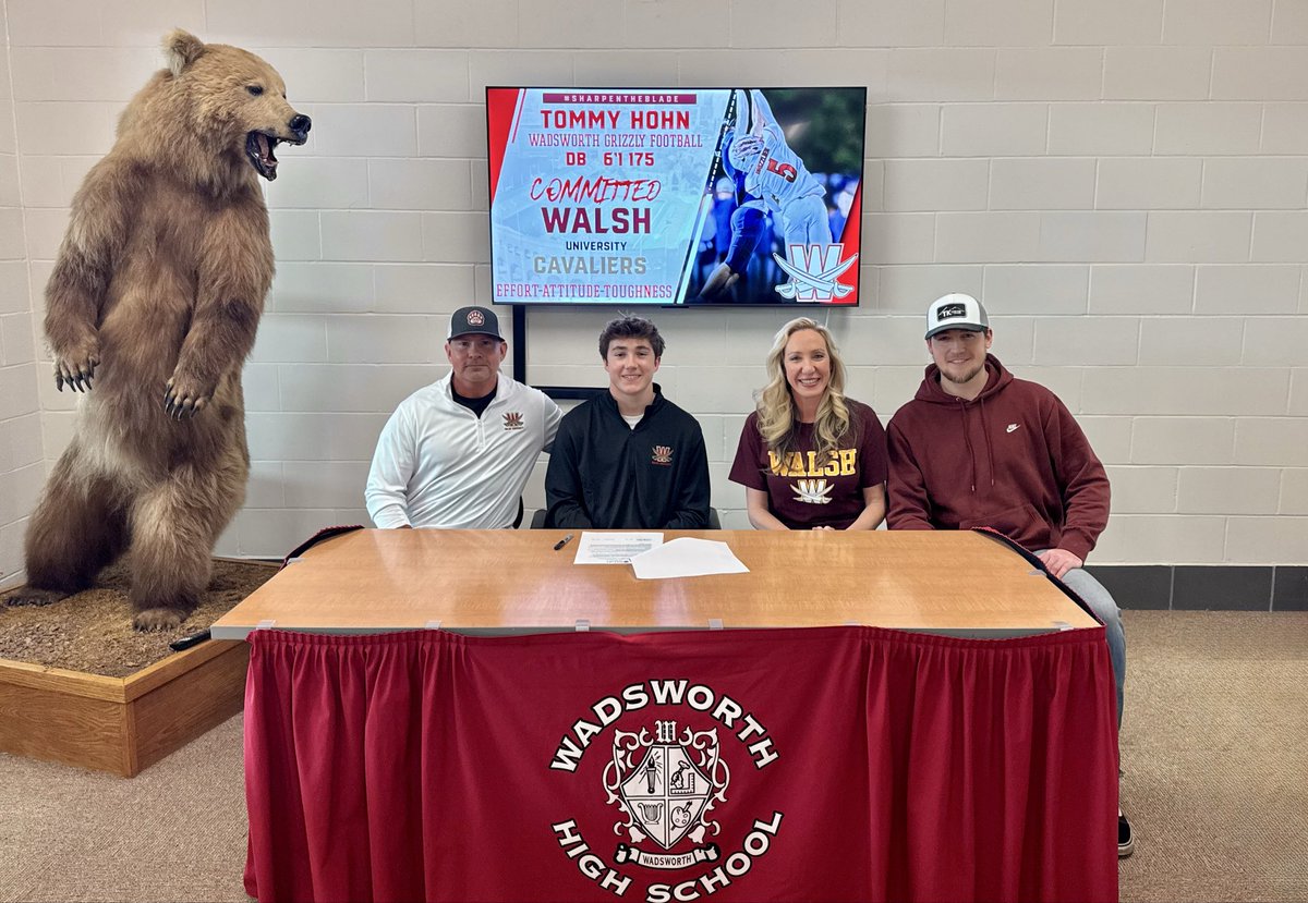 JHohn10's tweet photo. Not only got to celebrate @tommy_hohn 18th birthday, but also his @WalshUFootball signing!  Thank you @WHSgrizzliesFB for one heck of a ride, looking forward to the next level!! https://t.co/uVtNffpCjl