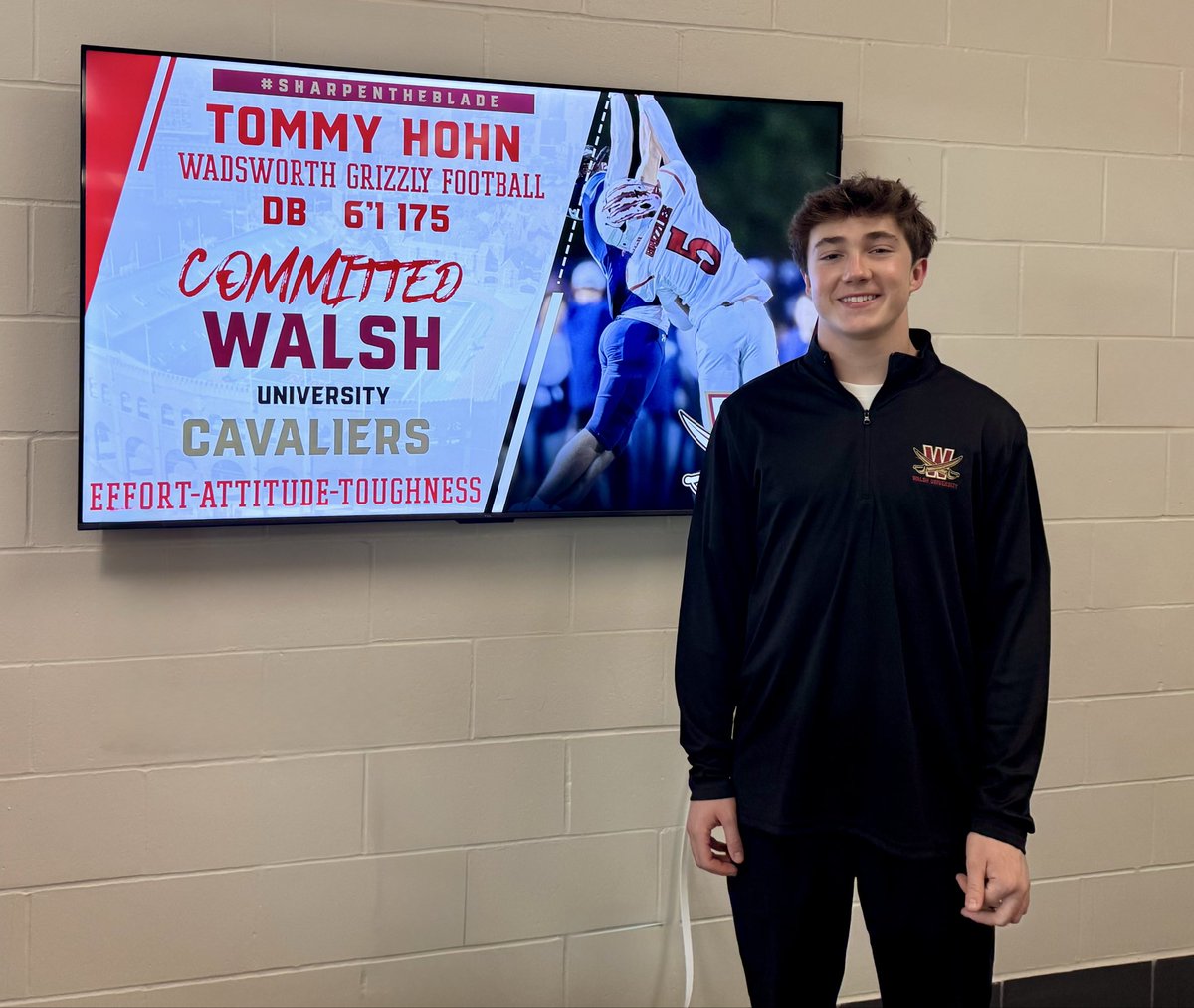 JHohn10's tweet photo. Not only got to celebrate @tommy_hohn 18th birthday, but also his @WalshUFootball signing!  Thank you @WHSgrizzliesFB for one heck of a ride, looking forward to the next level!! https://t.co/uVtNffpCjl