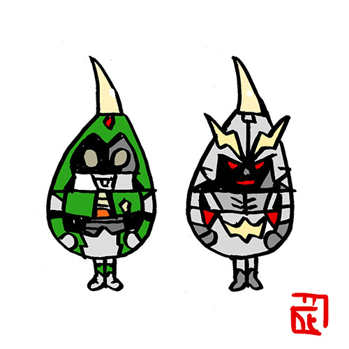 「慈姑なメロス。 #アンドロメロス #ウルトラマンメロス ファンアート #くわいヒ」|花小金井正幸＠喫茶宝石箱での個展。2023年開催予定のイラスト