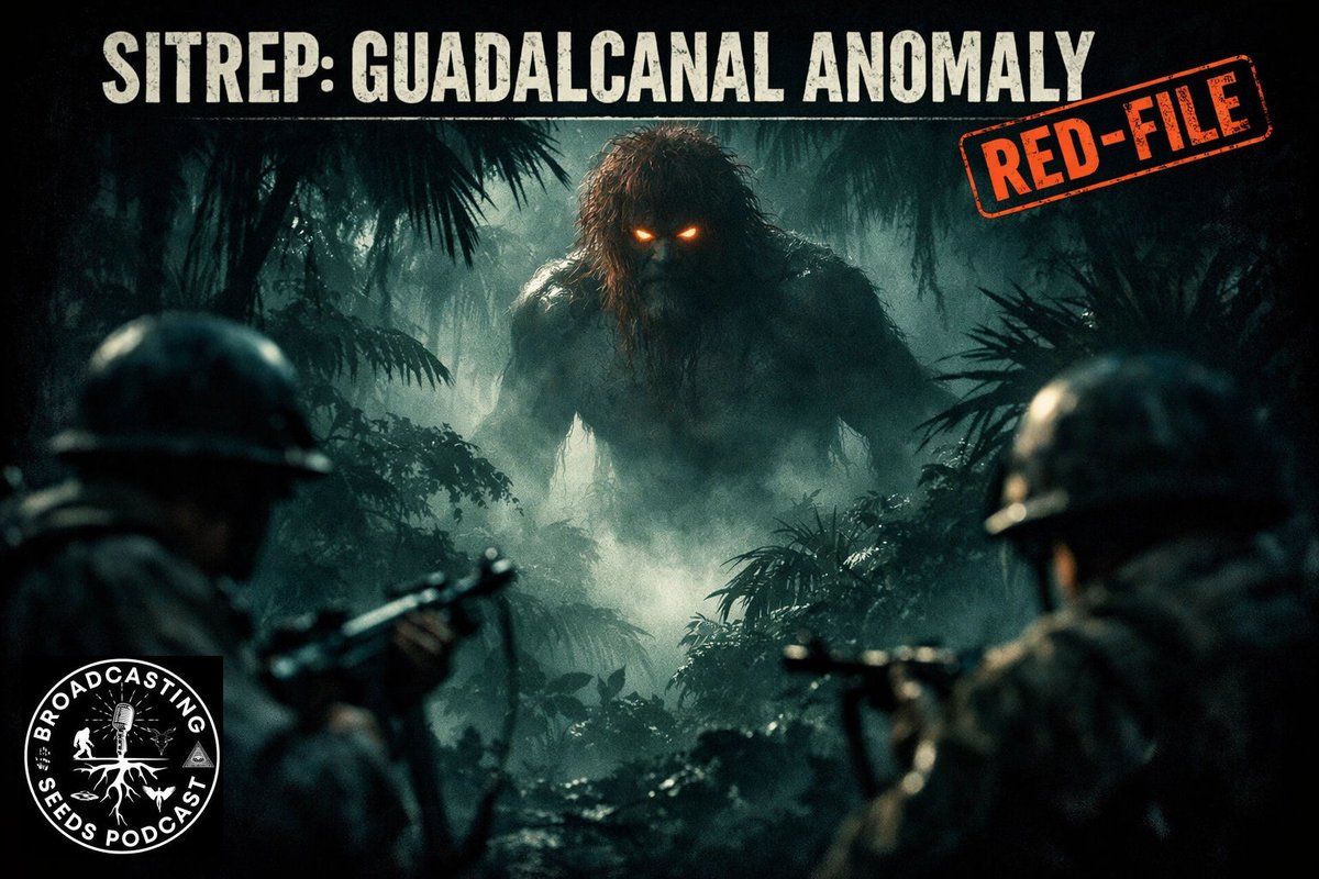 BCSeedsPodcast's tweet image. SITREP: GUADALCANAL. WWII vets encountered more than just the enemy. Red-haired giants in the deep brush. Tactical reality, not just myth. The jungle holds secrets the brass won't admit. Stay frosty.

#SolomonIslands #Giants #WWII #Supernatural #Truth