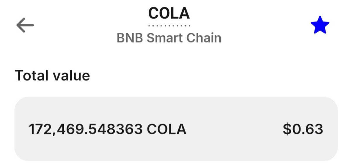 ColaVerseCoin's tweet photo. 🚀 Just tested swapping BNB → COLA on BSC!

Got 172K+ COLA for only $0.63 😳🔥

Early stage = BIG opportunity 👀
Don’t sleep on this 🥤
Contract:
0x25d3225A46d51d04AFfb71600F79C888148B4444

Join the movement👇
https://t.co/okhsmHNqj7
#COLA #BNB #BSC #Crypto #MemeCoin  #web3‌‌ https://t.co/TY4STWWzCZ