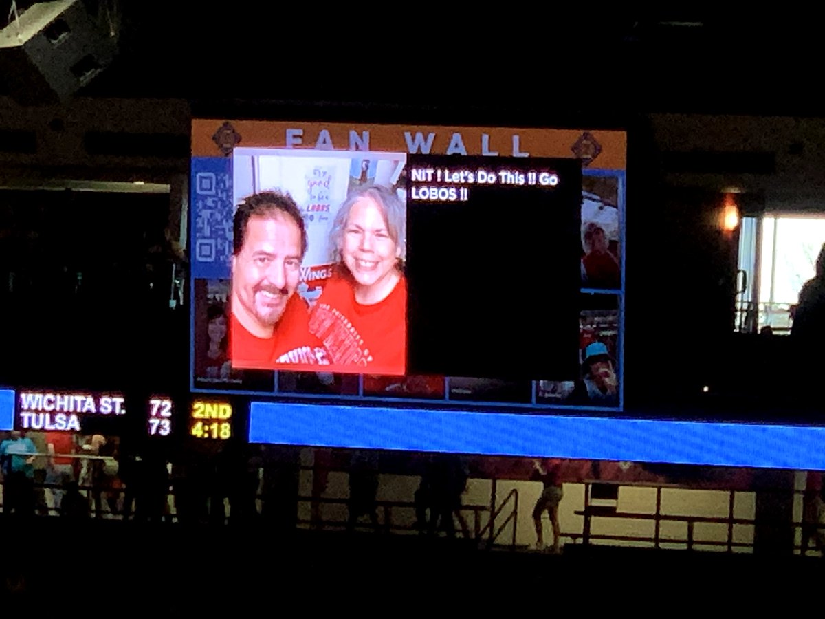 MissjojoNM's tweet photo. Made the fan board at the Pit! #NIT2026 #GoLobos #UNMerciful #UNM #RoadToIndy https://t.co/afZoBVVEJT