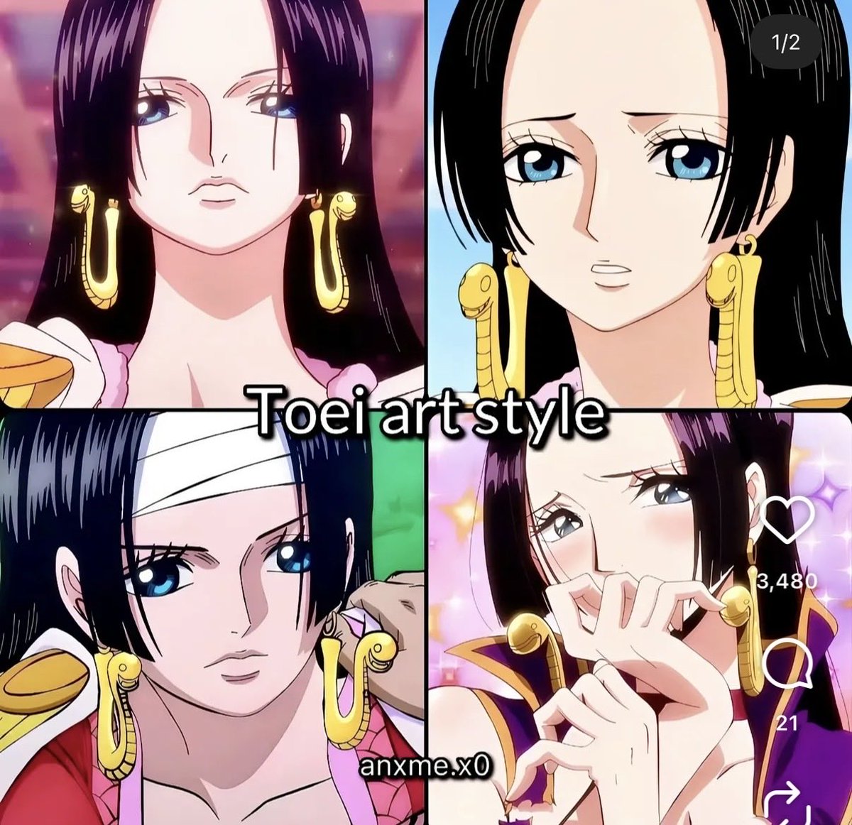 maxxxgrace's tweet photo. She can capture Boa Hancock’s multiple expressions! #mikumartineau #onepiecenetflix #onepiece #boahancock https://t.co/cehE2KmuoS