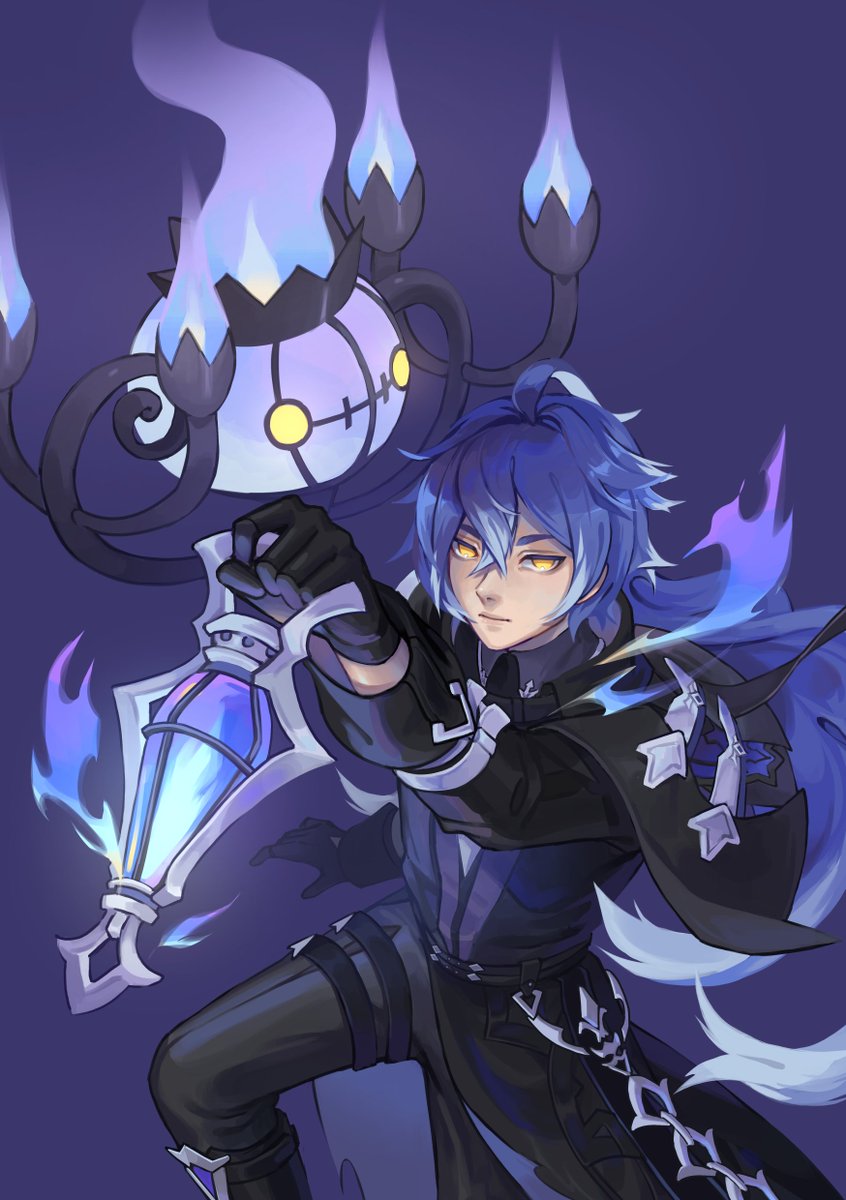 Flins &amp; Chandelure 🕯️

Cover art I drew for a free zine hosted by <a href="/bycmykae/">Mod Lucy is now hosting free zines</a>, check it out here! cmykae.itch.io/nightlight