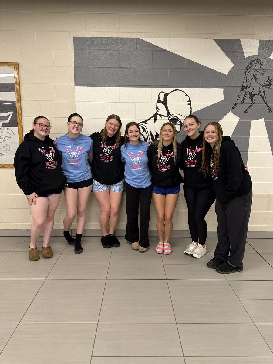 WinfieldSwim's tweet photo. What better way to open the season than with a team W!? 🏊🏻‍♀️

The girls swam well today at Campus High School! We saw some amazing time improvements from a year ago, several times consistent with the athletes best times, multiple event winners, and multiple state qualifying times! https://t.co/jReYZkbEEZ