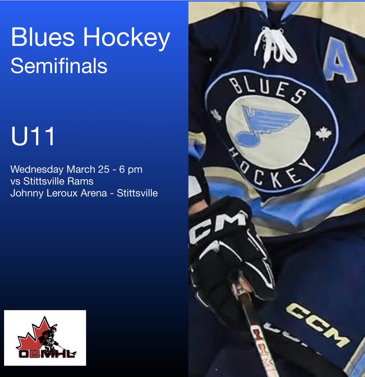 🚨Playoff Alert. After taking out the #2 team in the quarterfinals, our U11 team faces the #1 team in the semifinals. During playoffs, anything is possible. Go Blues Go!