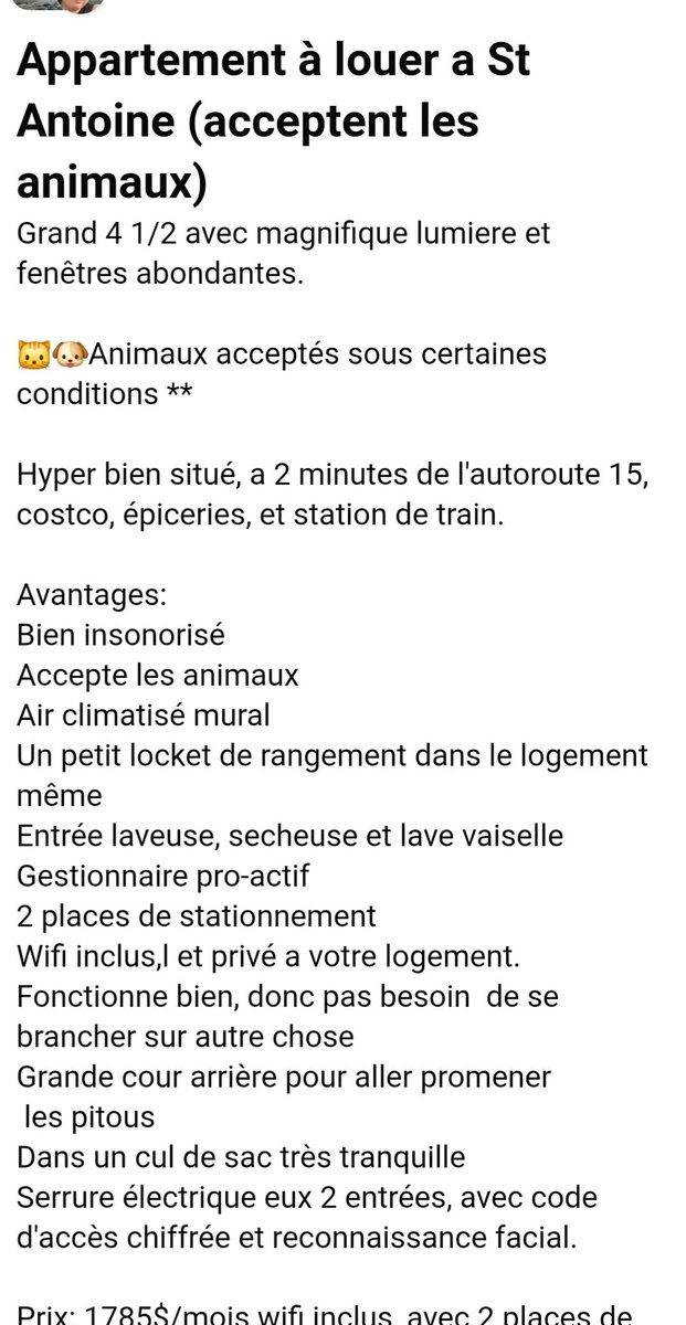 Jen80704357's tweet image. 41/2 à Louer ACCEPTE LES ANIMAUX.  1785$/MOIS 
voilà, c'est ça que les locataires veulent, ils vont l'avoir les loyer vont exploser....