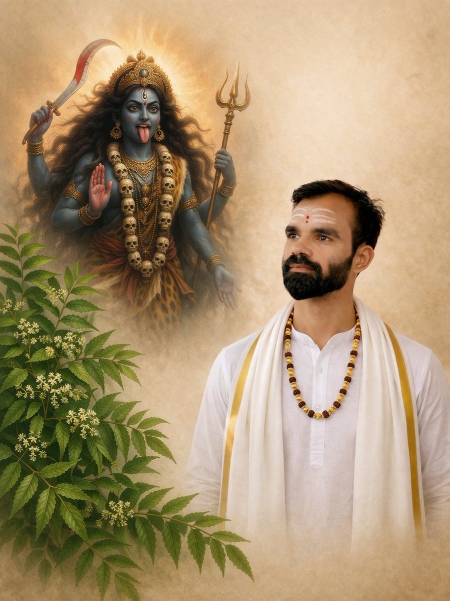 ramanujachary13's tweet image. ॥ नमो देव्यै महादेव्यै शिवायै सततं नमः।
नमः प्रकृत्यै भद्रायै काल्यै तस्यै नमो नमः॥

 माँ काली, अज्ञान का नाश करने वाली, भय को हरने वाली और शक्ति का परम स्रोत।
उनकी कृपा से जीवन में साहस, संरक्षण और दिव्य ऊर्जा का संचार होता है।
 जय माँ काली 

#MaaKali #KaliMata #Shakti