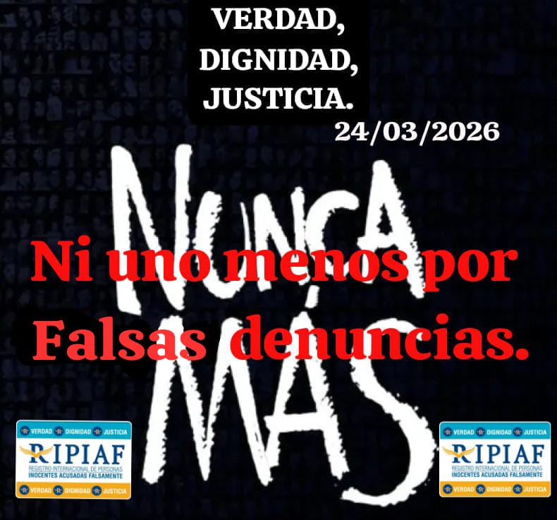 El verdadero Nunca más. Lo que esconden las falsas denuncias.
Basta de presos inocentes. Urgente revisiones de causas. Basta de causas armadas por relatos de una supuesta victima. JUSTICA!!! <a href="/JMilei/">Javier Milei</a> <a href="/pagotto52/">juan carlos Pagotto</a> <a href="/MinJusticia_Ar/">Ministerio de Justicia</a> <a href="/juscorrientes/">𝗣𝗼𝗱𝗲𝗿 𝗝𝘂𝗱𝗶𝗰𝗶𝗮𝗹 𝗖𝗼𝗿𝗿𝗶𝗲𝗻𝘁𝗲𝘀</a> <a href="/justucuman/">Poder Judicial de Tucumán</a> <a href="/MariadelMar_202/">María del Mar</a> <a href="/OACS_1970/">O.A.C .S</a>