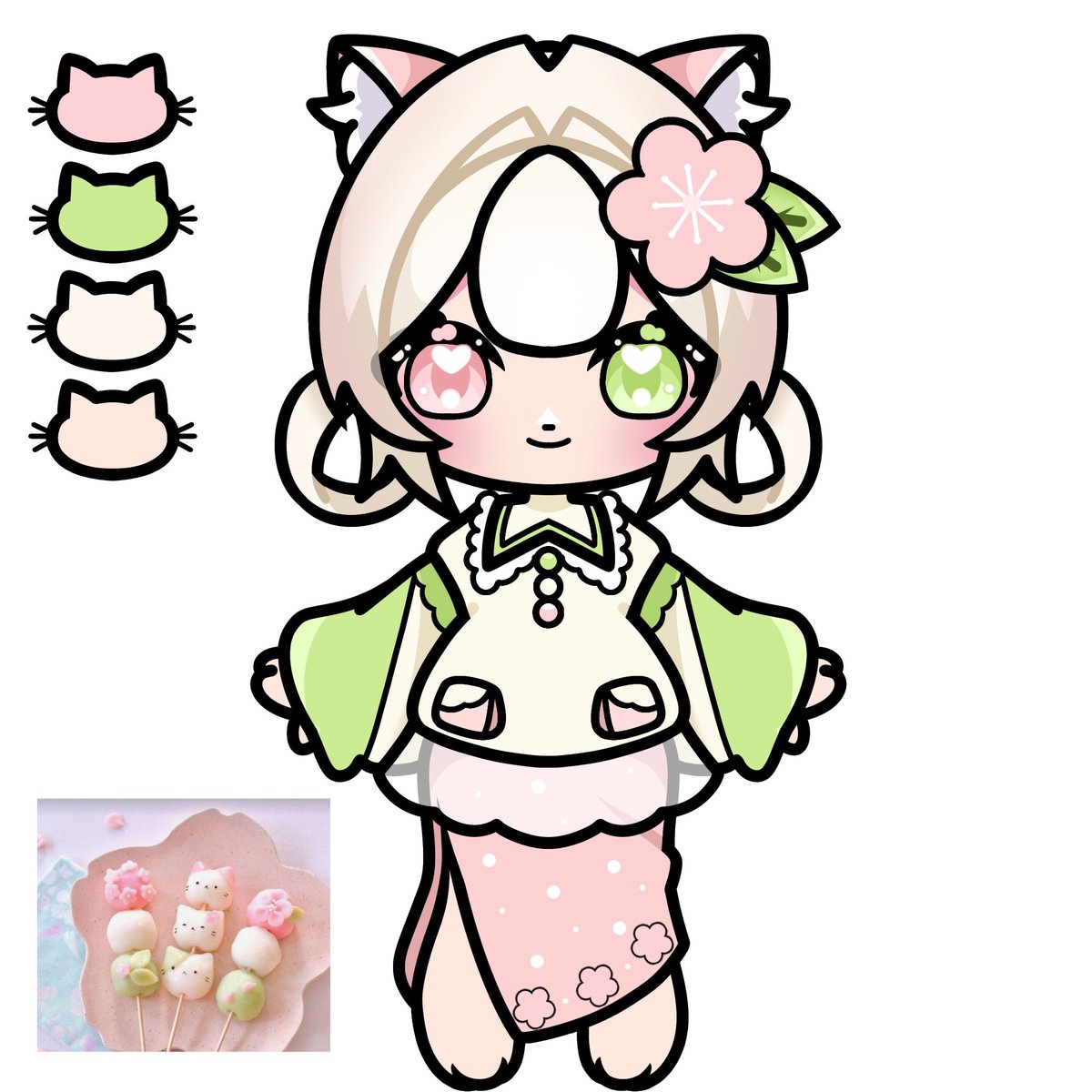 adopt gatinha dango 🍡 

 ⊹˚₊ R$40,00
todos os direitos incluso!!
acompanha um emotezinho (⁠ ⁠ꈍ⁠ᴗ⁠ꈍ⁠)