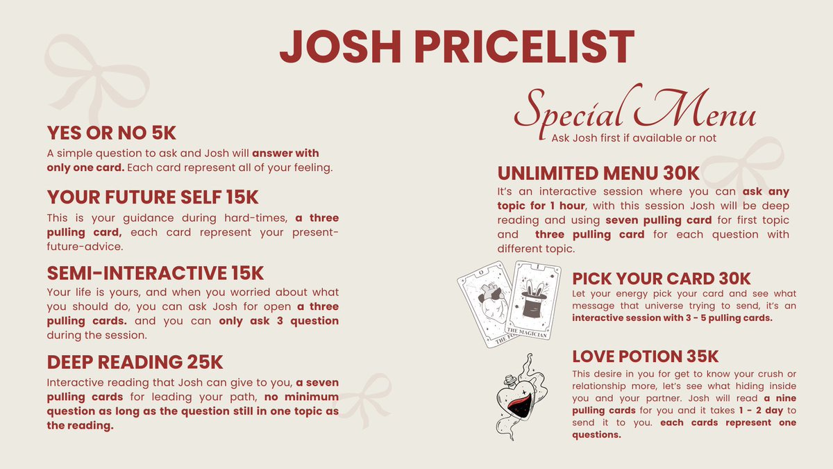 Josh tarot reading, OPEN tweet media