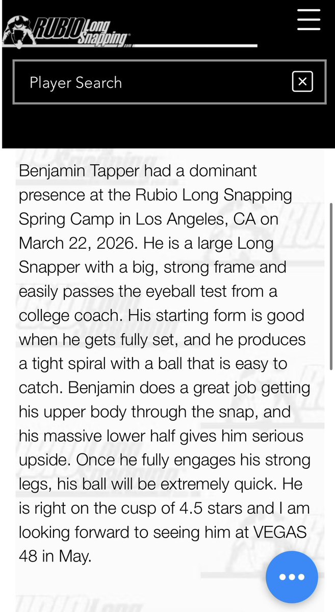 Benjamin Tapper LS C/O 2027 tweet media