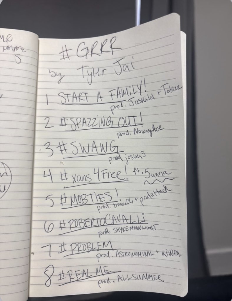 99Centclubb's tweet image. 🚨 Tyler Jai just previewed a new track list for her tape #GRRR 😱