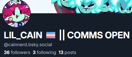 LIL_CAIN 🏳️‍⚧️ || COMMS OPEN tweet media