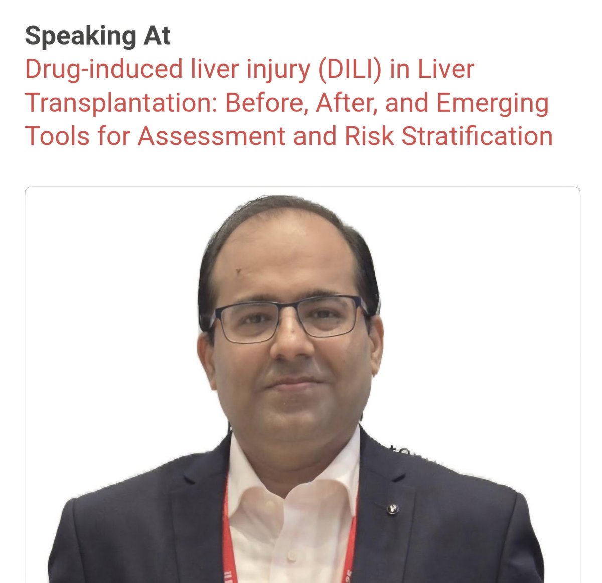 vij_mukul's tweet photo. #liverpath #transplantpath
Join us in Geneva on 6th May 2026.
We will be discussing Drug induced liver injury in liver transplantation, with insights into diagnosis, challenges, and emerging perspectives. Looking forward to engaging discussions and collaboration. https://t.co/OFCAsBiQlh