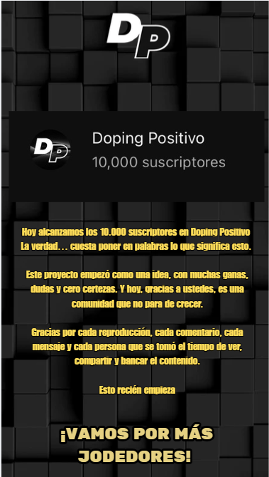 doping_94's tweet photo. Simplemente Gracias! Somos 10.000 suscriptores en Youtube https://t.co/IjoC08U008