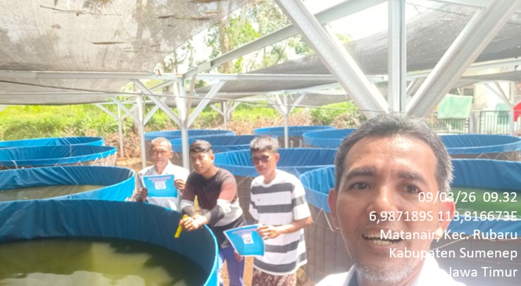 BasoriDarus's tweet photo. Senin 09-03-2026. A Darus Basori, Luhkan Kab. Sumenep " Pendampingan  Akses Teknologi Jenis Alat Pengukur Kualitas Air di Pokdakan Barokah di Desa Matanair Kec. Rubaru 
@bppp_banyuwangi 
@brsdm_kp 
@kkpgoid
#luhlapor 
#GiatLuhkanSatminkalBWI 
#Sumenep https://t.co/emqGHU5k1d